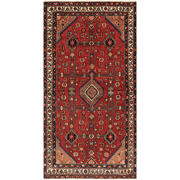 Hamedan Asadabad Persian Rug Red 139 x 126 cm