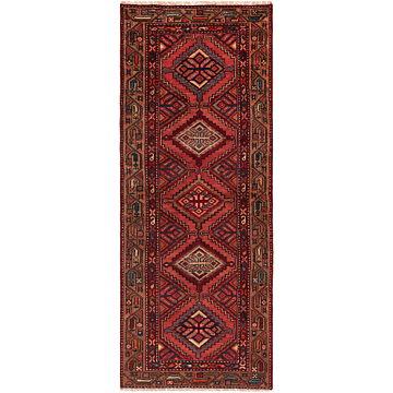 Hamedan Zaghe Persian Rug Red 183 x 73 cm