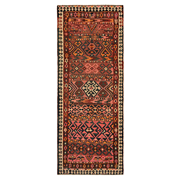 Persian kilim Pink 422 x 168 cm