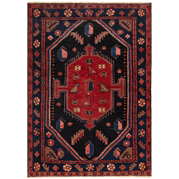 Hamedan Persian Rug Black 163 x 111 cm
