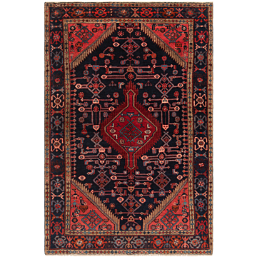 Hamedan Persian Rug Night Blue 200 x 131 cm