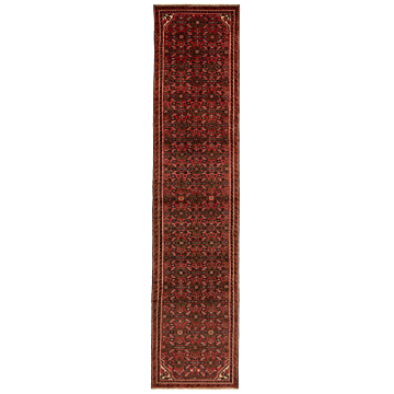 Hamedan Persian Rug Red 398 x 83 cm