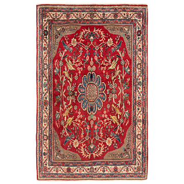 Hamedan Shahrbaft  Persian Rug Red 153 x 100 cm