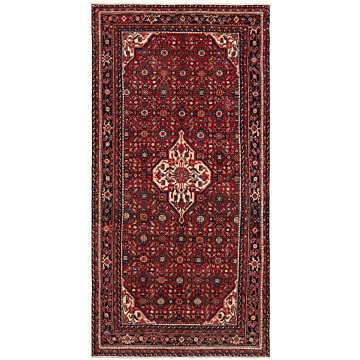 Hamedan Persian Rug Red 305 x 157 cm