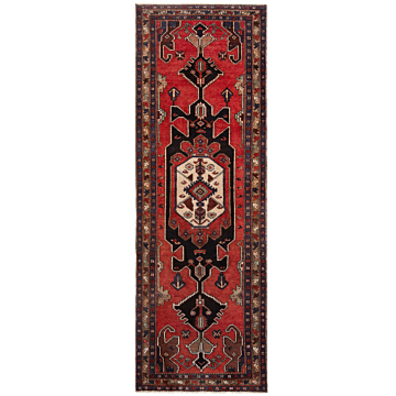 Hamedan Persian Rug Red 305 x 104 cm