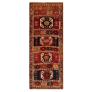 Ardebil Persian Rug Orange 280 x 111 cm