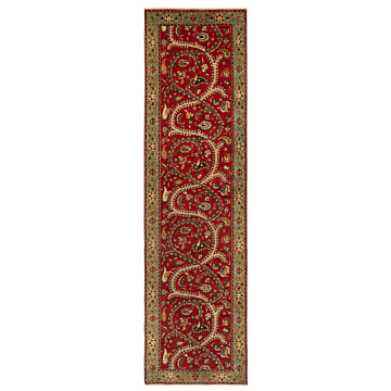 Tabriz Persian Rug Red 321 x 89 cm