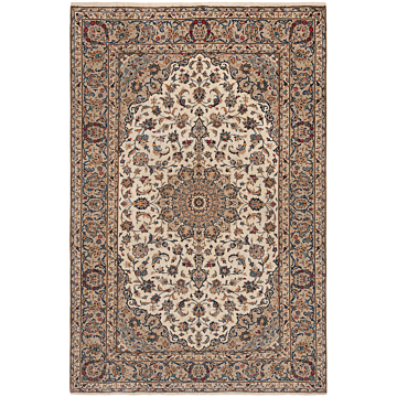Kashan Persian Rug White 304 x 200 cm