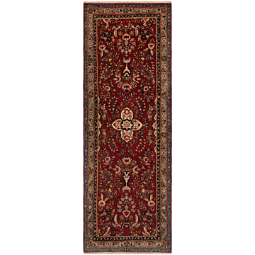 Hamedan Persian Rug Red 231 x 84 cm
