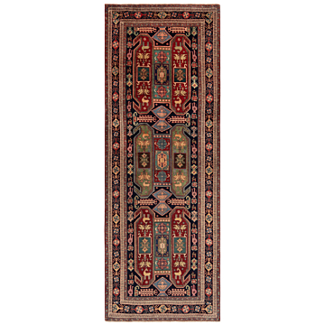 Ardebil Persian Rug Night Blue 312 x 114 cm