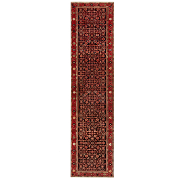 Hamedan Persian Rug Night Blue 395 x 100 cm