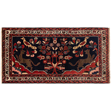 Hamedan Persian Rug Night Blue 108 x 56 cm