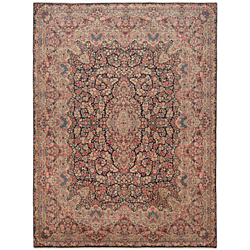 Kerman Persian Rug Night Blue 397 x 299 cm