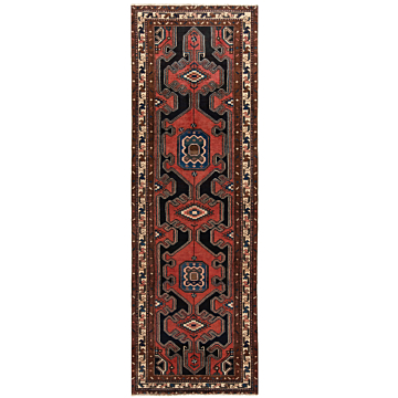Hamedan Persian Rug Red 312 x 101 cm