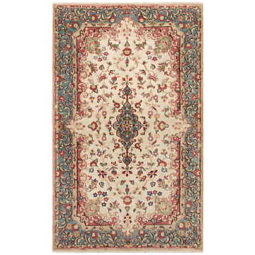 Kerman Persian Rug Beige-Cream 150 x 89 cm
