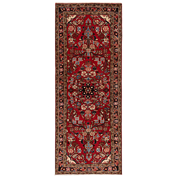 Hamedan Burchaloo Persian Rug Red 214 x 85 cm