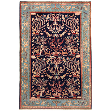 Qom Persian Rug Night Blue 300 x 200 cm