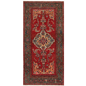 Hamedan Persian Rug Red 254 x 127 cm