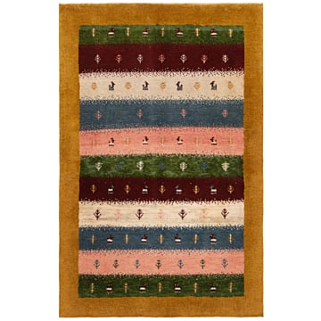 Gabbeh persian Rug Yellow 148 x 98 cm