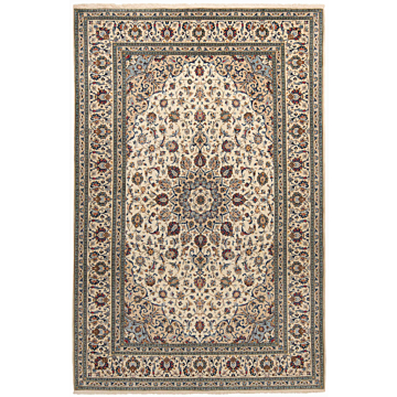 Kashan Persian Rug Beige-Cream 305 x 200 cm