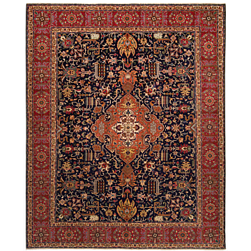 Tabriz Persian Rug Night Blue 385 x 309 cm