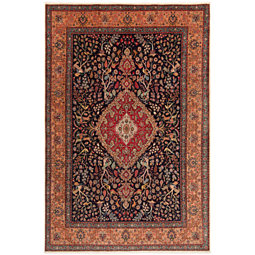 Tabriz 50raj Persian Rug Night Blue 364 x 244 cm