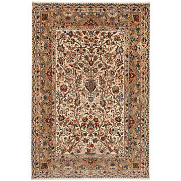 Kashmar Persian Rug Beige-Cream 287 x 195 cm