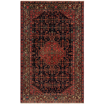 Hamedan Persian Rug Night Blue 215 x 135 cm