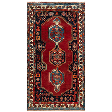 Hamedan Persian Rug Red 188 x 103 cm