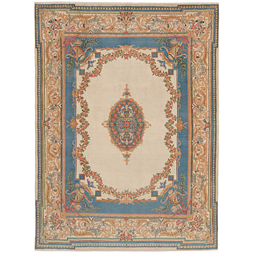 Kerman Persian Rug Beige-Cream 379 x 280 cm
