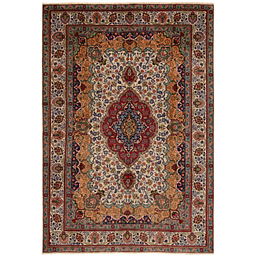 Tabriz Persian Rug Beige-Cream 303 x 209 cm