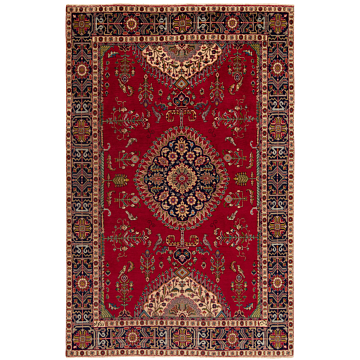 Tabriz Zarkhah Persian Rug Red 285 x 187 cm