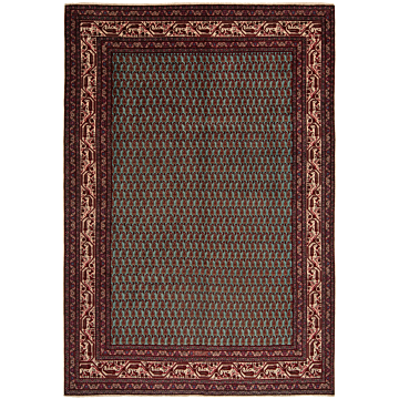 Tabriz Persian Rug Green 341 x 238 cm