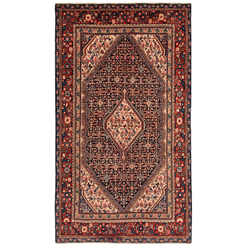 Hamedan Persian Rug Night Blue 214 x 123 cm