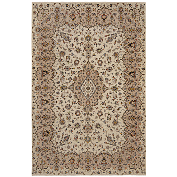 Kashan Persian Rug White 300 x 203 cm