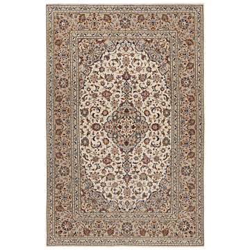 Kashan Persian Rug Beige-Cream 296 x 196 cm