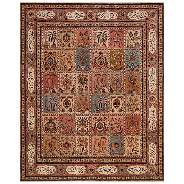 Tabriz Persian Rug Multicolor 367 x 295 cm