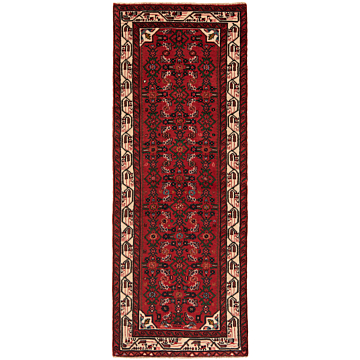 Hamedan Persian Rug Red 203 x 76 cm