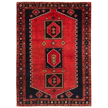 Hamedan Persian Rug Red 293 x 208 cm