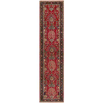 Tabriz Persian Rug Red 381 x 91 cm