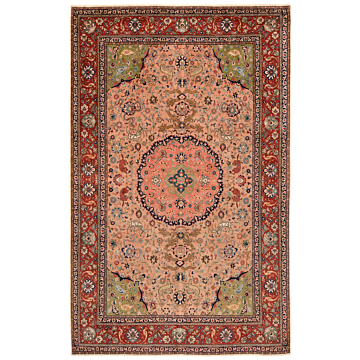 Tabriz Persian Rug Orange 313 x 200 cm