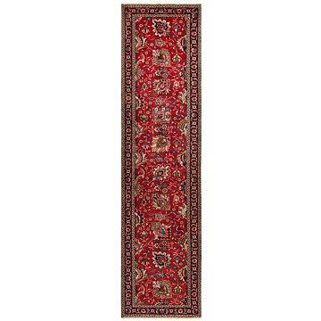 Tabriz Persian Rug Red 288 x 74 cm
