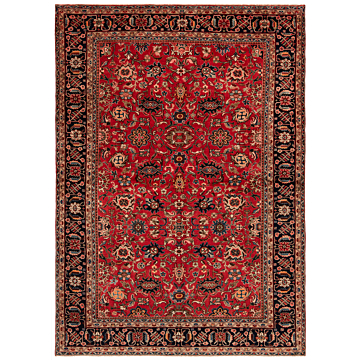 Hamedan Nanaj Persian Rug Red 312 x 223 cm