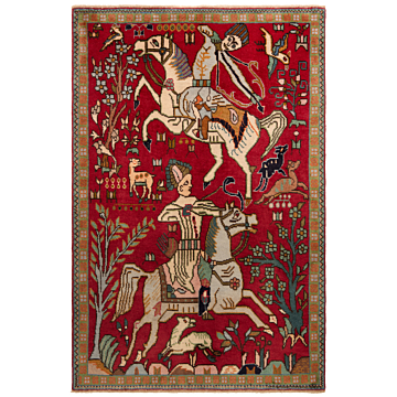Tabriz Persian Rug Red 154 x 103 cm