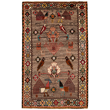 Shiraz Persian Rug Brown 162 x 104 cm