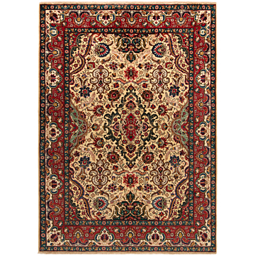Tabriz Persian Rug Beige-Cream 198 x 144 cm