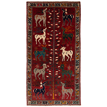 Shiraz Persian Rug Red 297 x 157 cm