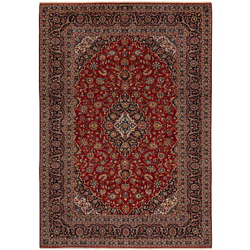 Kashan Ghotb Persian Rug Red 348 x 244 cm