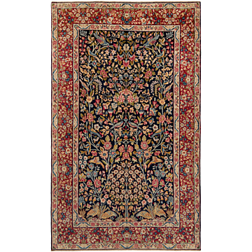 Kerman Persian Rug Night Blue 237 x 142 cm