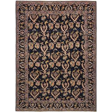 Najafabad Persian Rug Night Blue 387 x 287 cm
